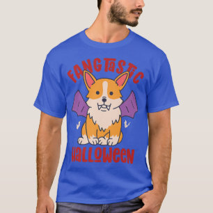 Funny Vampire Corgi Dog Lover Fangtastic Halloween T-Shirt