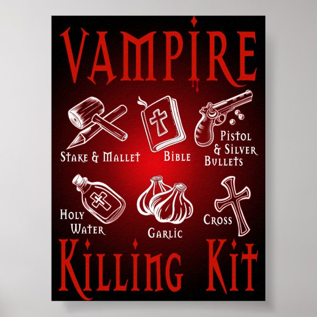 Funny Vampire Killing Kit Poster (Front)