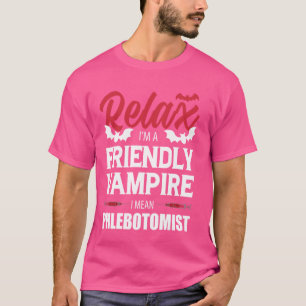 Funny Vampire Phlebotomist Phlebotomy T-Shirt