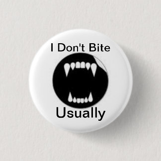 Funny vampire saying 3 cm round badge