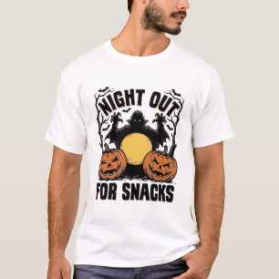 Funny Vampire Shirt with Spooky Pumpkin Night Art_