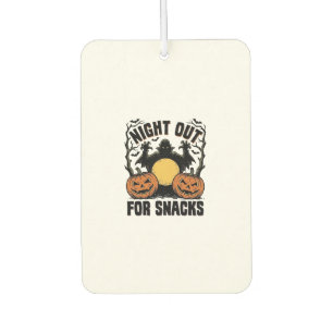Funny Vampire Shirt with Spooky Pumpkin Night Art_ Car Air Freshener