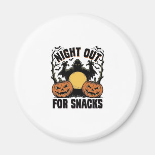 Funny Vampire Shirt with Spooky Pumpkin Night Art_ Magnet