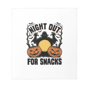 Funny Vampire Shirt with Spooky Pumpkin Night Art_ Notepad