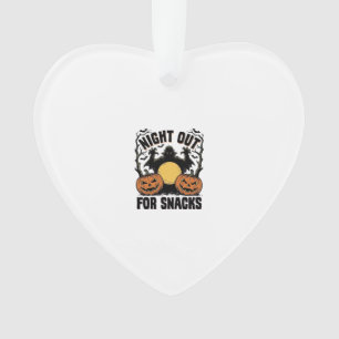 Funny Vampire Shirt with Spooky Pumpkin Night Art_ Ornament