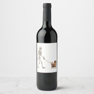 Funny Vampurr Cat Vampire Halloween Spooky Kitty T Wine Label