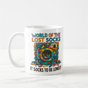 Funny Vanish Socks World Missing But Not Forgotten Coffee Mug
