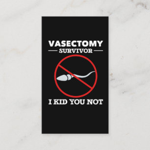 Funny Vasectomy Surgery Saying Adult Humour Business Card