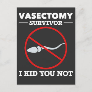 Funny Vasectomy Surgery Saying Adult Humour Postcard