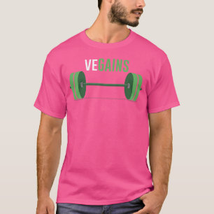 Funny Vegains Vegan Diet Weight Lifting Exercise T-Shirt