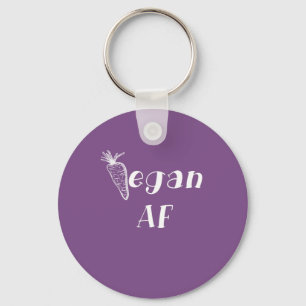 Funny vegan AF design Key Ring