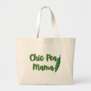 Funny Vegan Chic Pea Mama Women’s  Large Tote Bag