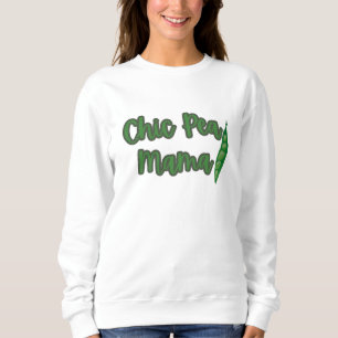 Funny Vegan Chic Pea Mama Women’s Sweatshirt