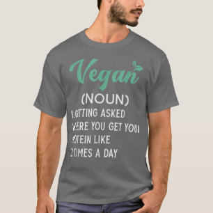 Funny Vegan Definition Vegetarian Sports Workout G T-Shirt