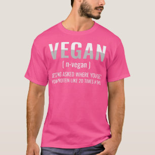 Funny Vegan Getting Asked Where I Get Protein T-Shirt