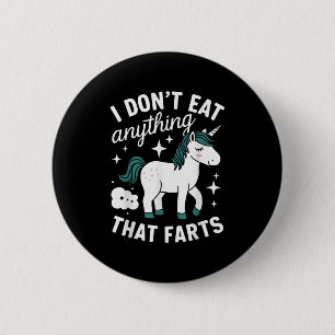 Funny Vegan I Don't Eat Anything That Farts Vegeta 6 Cm Round Badge