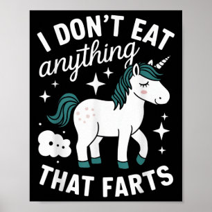 Funny Vegan I Don't Eat Anything That Farts Vegeta Poster
