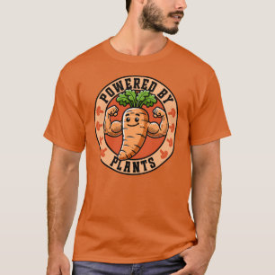 Funny Vegan Powered by Plants Carrot T-Shirt