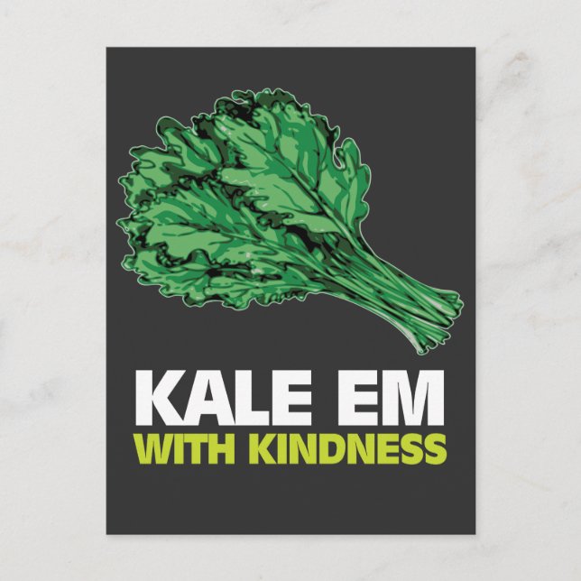 Funny Vegan Saying - Kale Healthy Food Veggie Gift Postcard (Front)
