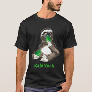 Funny Vegan Sloth Kale Vegetarian Gift T-Shirt