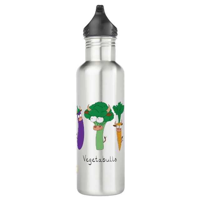 Funny Vegetable Cute Kids 710 Ml Water Bottle (Right)