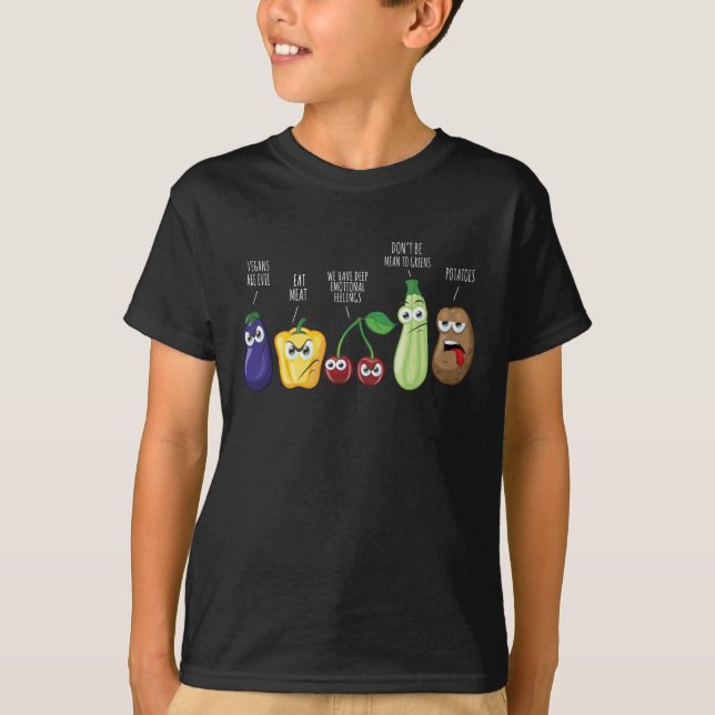 Funny Vegetables Humour Vegan Sarcastic Quote T-Shirt (Front)