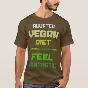 Funny Vegetarian 8 Bit Piel Pro Vegan Diet Eat Mor T-Shirt