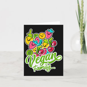 Funny Vegetarian Cool Veggie Fruits Veganism World Card