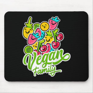 Funny Vegetarian Cool Veggie Fruits Veganism World Mouse Mat