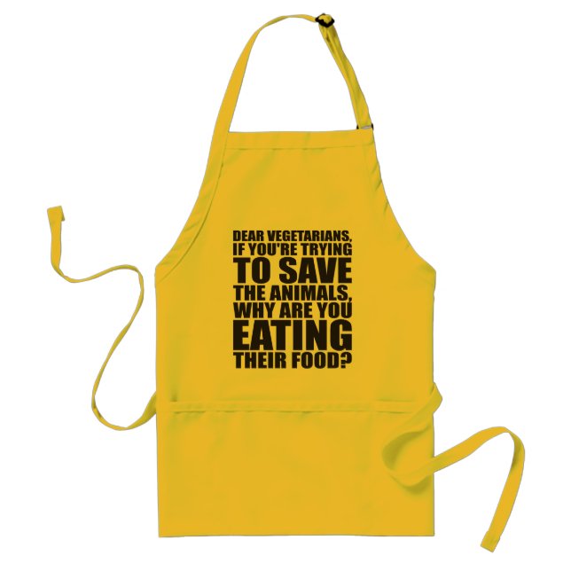 Funny Vegetarian Joke Standard Apron (Front)