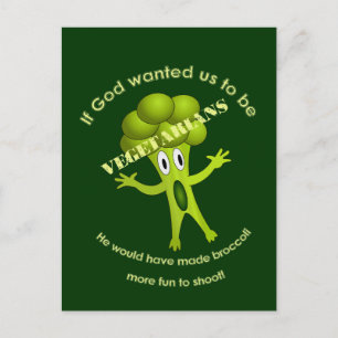 Funny Vegetarian Quote Postcard
