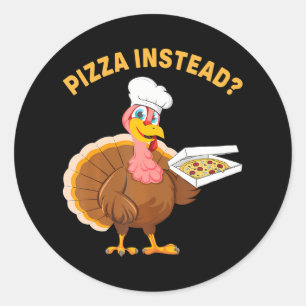 Funny Vegetarian Thanksgiving Vegan Turkey Eat Classic Round Sticker