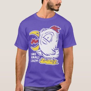 Funny Vegetarian vegan chicken illustration T-Shirt
