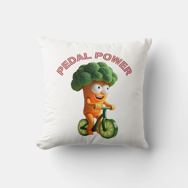  Funny Veggie Rider Cushion (Front)