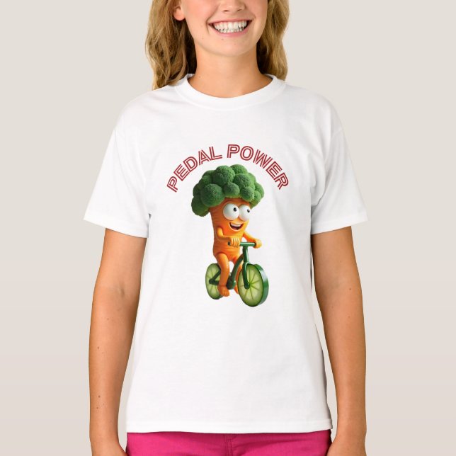  Funny Veggie Rider T-Shirt (Front)