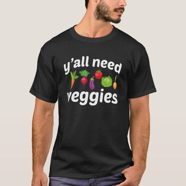 Funny Veggies Design Vegetarian Nutrition Cool Nut T-Shirt (Front)