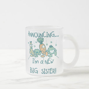 Funny Veggies New Big Sister Frosted Glass Coffee Mug