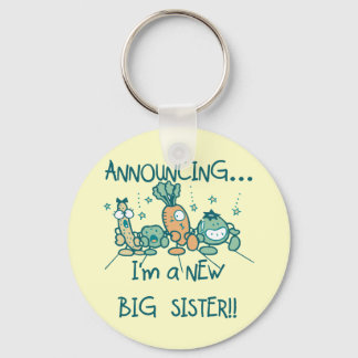 Funny Veggies New Big Sister Key Ring
