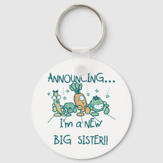 Funny Veggies New Big Sister Key Ring