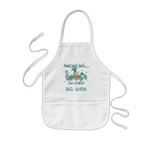 Funny Veggies New Big Sister Kids Apron