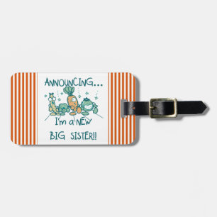 Funny Veggies New Big Sister Luggage Tag
