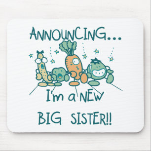 Funny Veggies New Big Sister Mouse Mat
