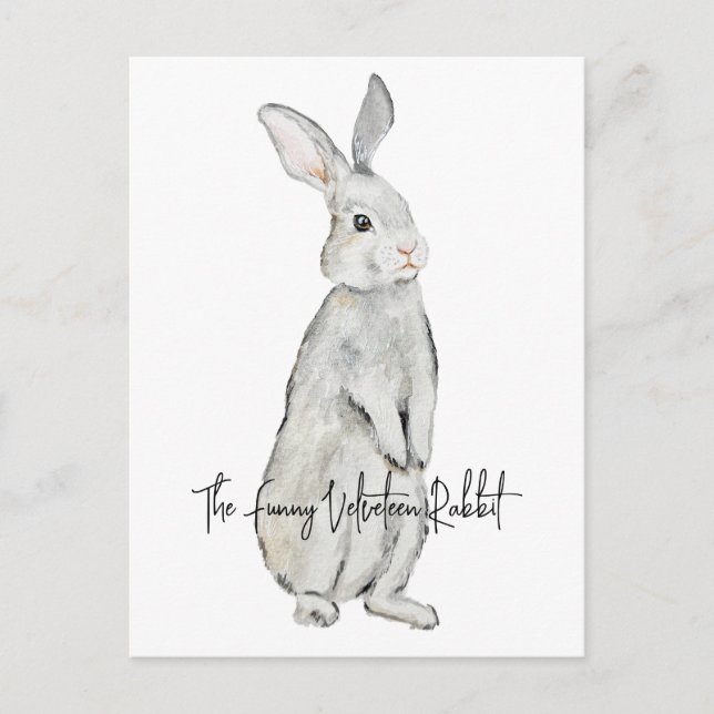 Funny velvet rabbit postcard (Front)
