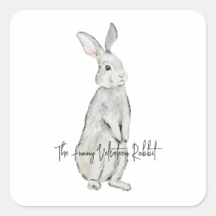 Funny velvet rabbit  square sticker