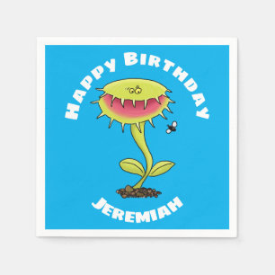 Funny Venus fly trap plant cartoon Napkin