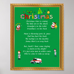 Funny Verse Christmas Poster