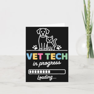 Funny Vet Tech Art for Men Women Kids Veterinary Card