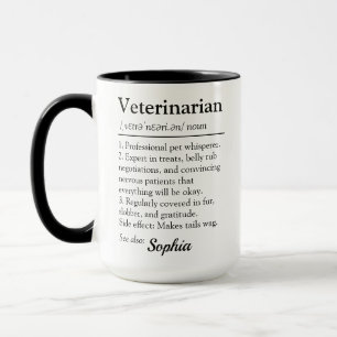 Funny Veterinarian Definition Animal Lover Quote Mug