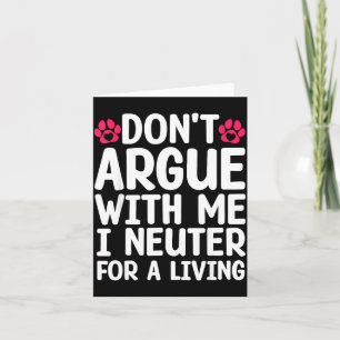 Funny Veterinarian Design For Men Women Vet Tech V Card