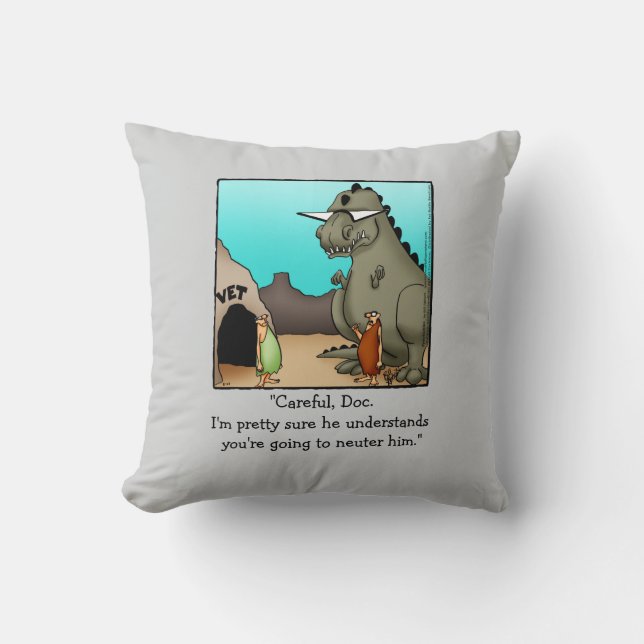 Funny Veterinarian Humour Pillow (Front)